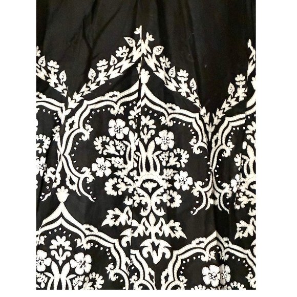 Black & White Skirt with Pom Pom Fringe Hem ~ Ann Taylor Loft - Picture 4 of 8